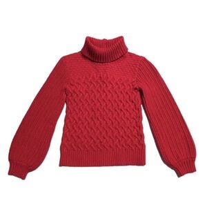Janie and Jack balloon sleeve turtleneck sweater 6 years Holiday Photos